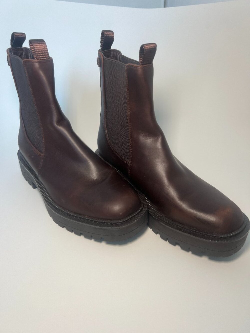 Sam Edelman Laguna Chelsea Boots, Brown Leather, NWT, Size 7.5